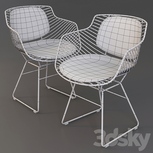 MDF Italia: ArmChair – Flow Filo Indoor and Outdoor with Cover 3ds Max - thumbnail 3