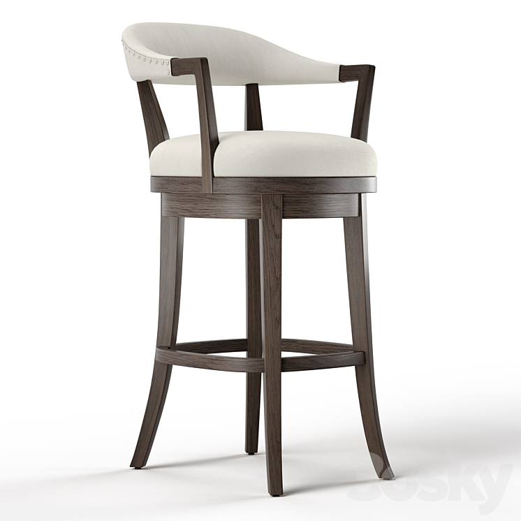 Menlo Swivel Barstool 3DS Max Model - thumbnail 1