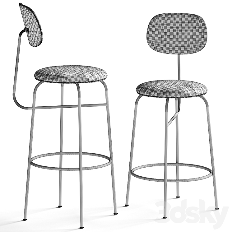 Menu Afteroom Counter Bar Chair Plus 3DS Max Model - thumbnail 2