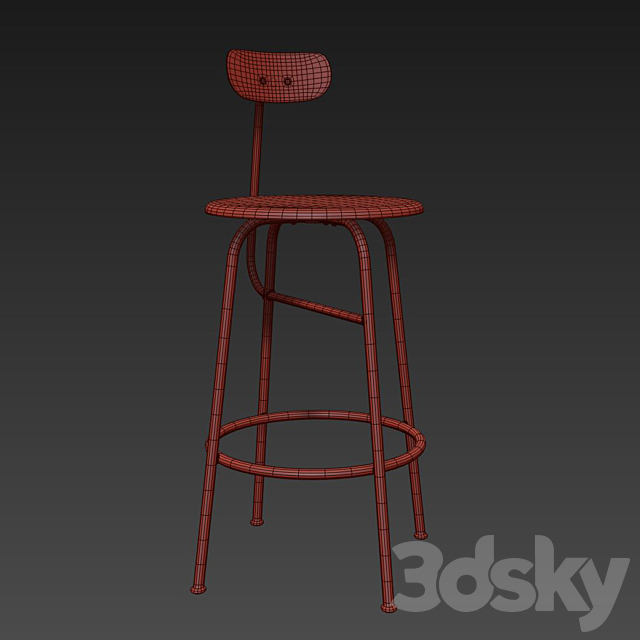 Menu Afteroom Counter chair 3DS Max Model - thumbnail 2