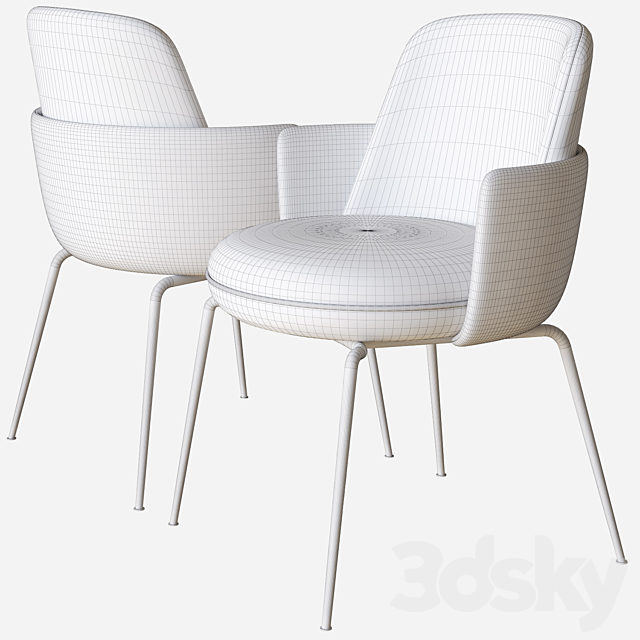 merwyn dining chair domo 02 3DS Max Model - thumbnail 4