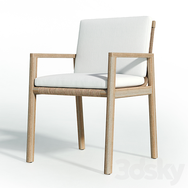 MESA TEAK ARMCHAIR 3ds Max - thumbnail 1