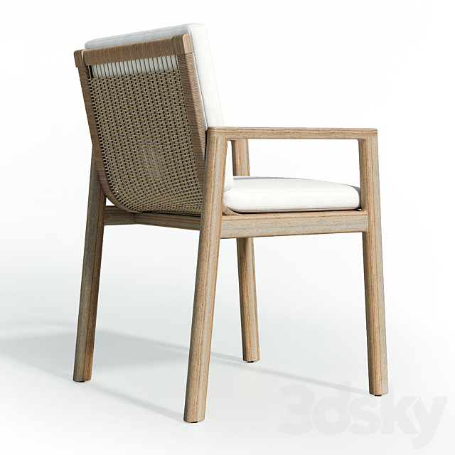 MESA TEAK ARMCHAIR 3ds Max - thumbnail 2