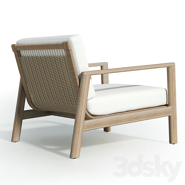 Mesa Teak Lounge Chair 3DSMax File - thumbnail 3