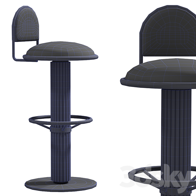 Mezzo Collection – Chuck bar chair 3DSMax File - thumbnail 3