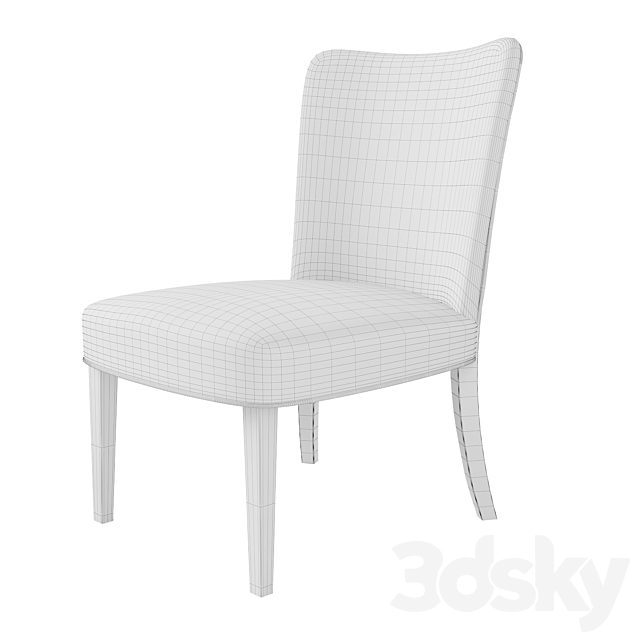 Michael Berman limited ALMONT DINING SIDE CHAIR 3DS Max Model - thumbnail 3