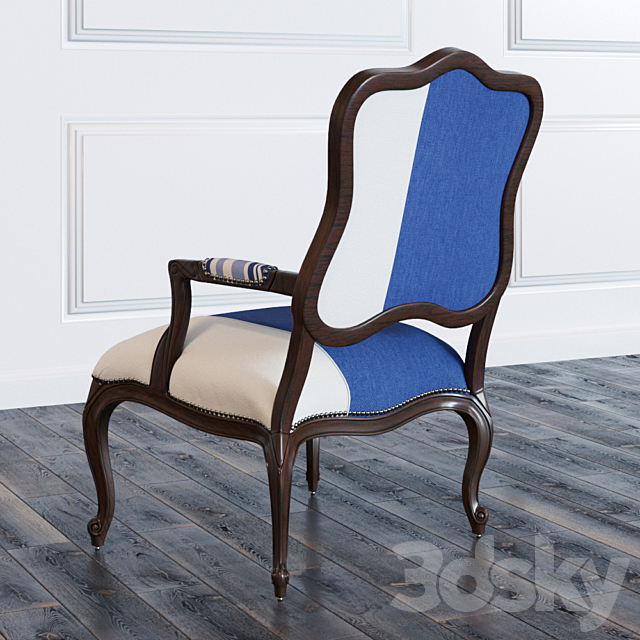 Michael Colorblock Bergere Chair 3DSMax File - thumbnail 2