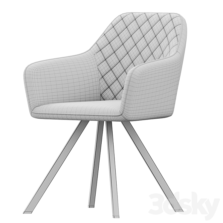 Michelle chair 3DS Max Model - thumbnail 2