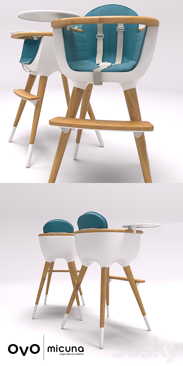 Micuna OVO MAX LUXE High Chair 3DSMax File - thumbnail 2