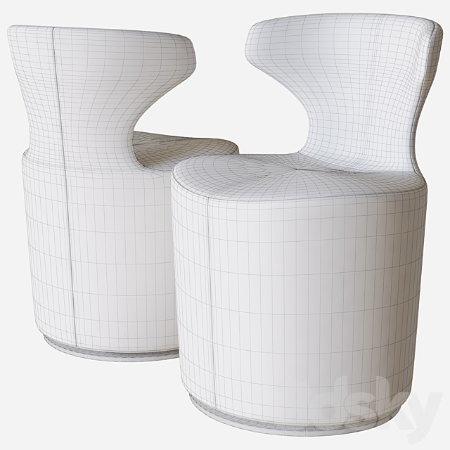 mini papilio chair b & b italia 3DS Max Model - thumbnail 4