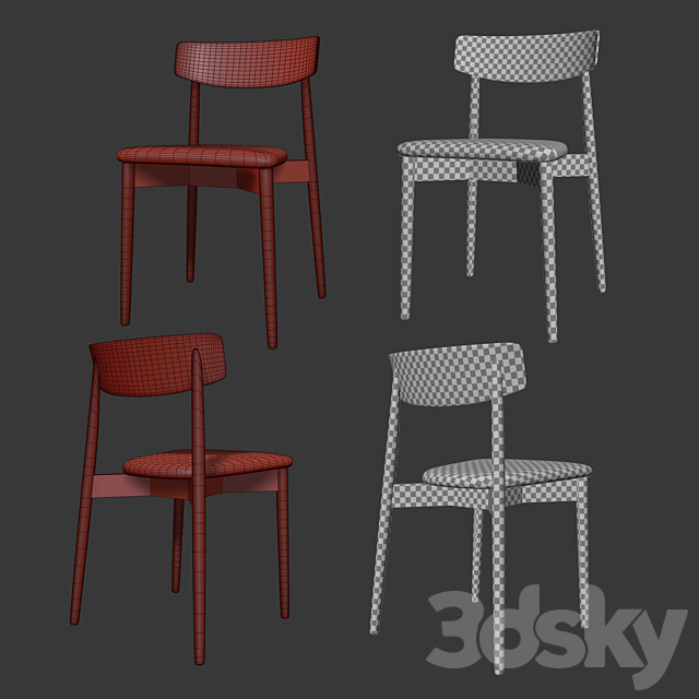 Miniforms Claretta Chair _ Claretta Chair 3DS Max Model - thumbnail 5