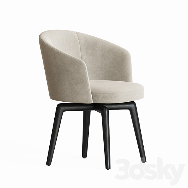 Minotti Amelie Dining Chair 3DS Max Model - thumbnail 2