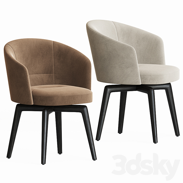 Minotti Amelie Dining Chair 3DS Max Model - thumbnail 3