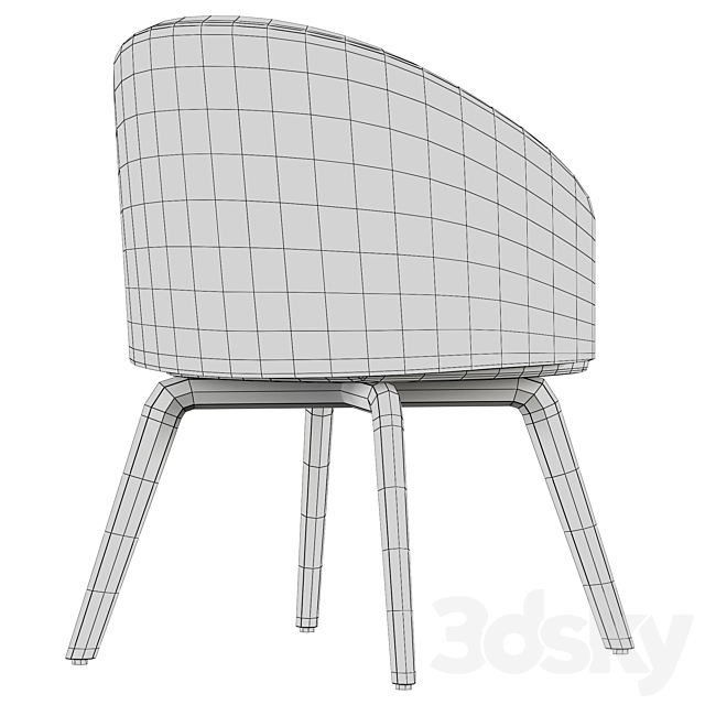 Minotti AMELIE LOUNGE chair 3DSMax File - thumbnail 5