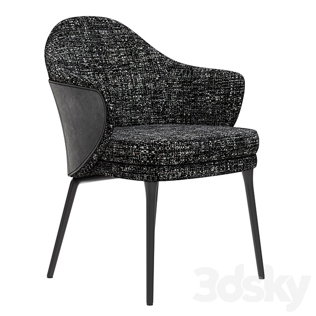 Minotti angie dining chair 3DSMax File - thumbnail 1