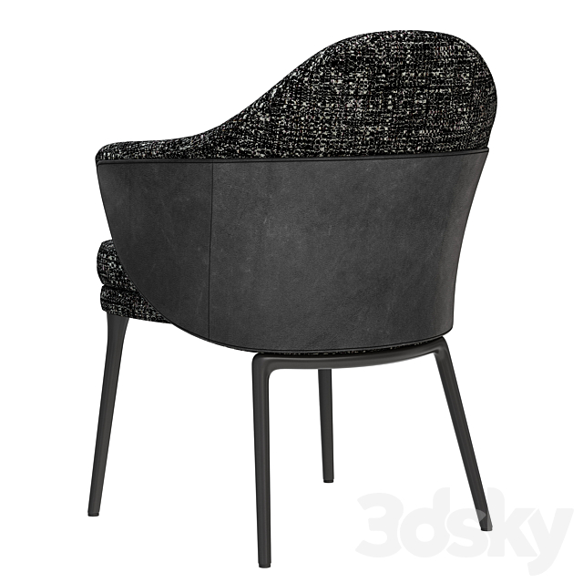 Minotti angie dining chair 3DSMax File - thumbnail 2