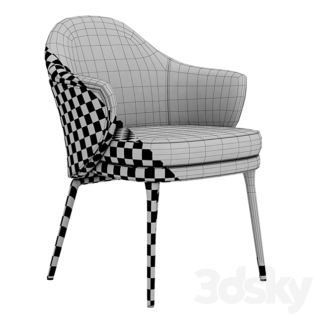 Minotti angie dining chair 3DSMax File - thumbnail 3