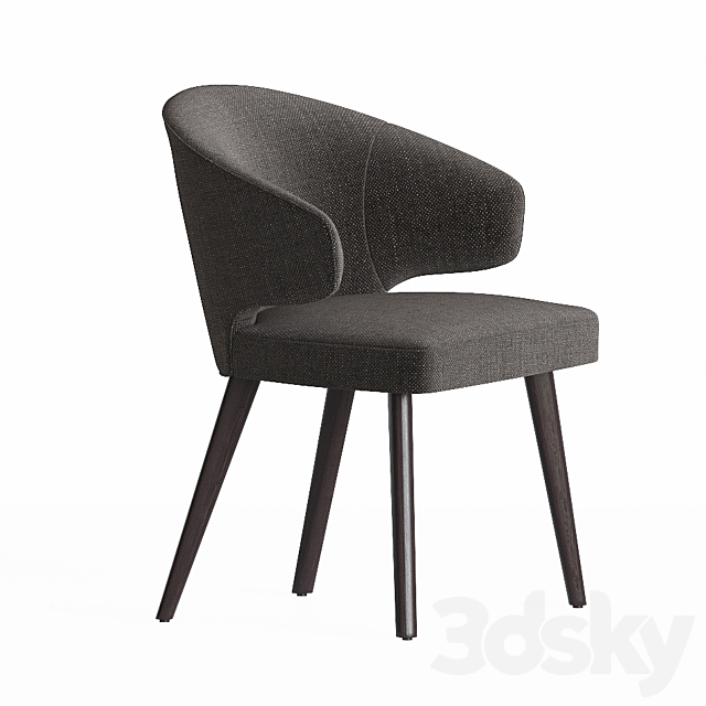 Minotti Aston Dining Chair 3DSMax File - thumbnail 2