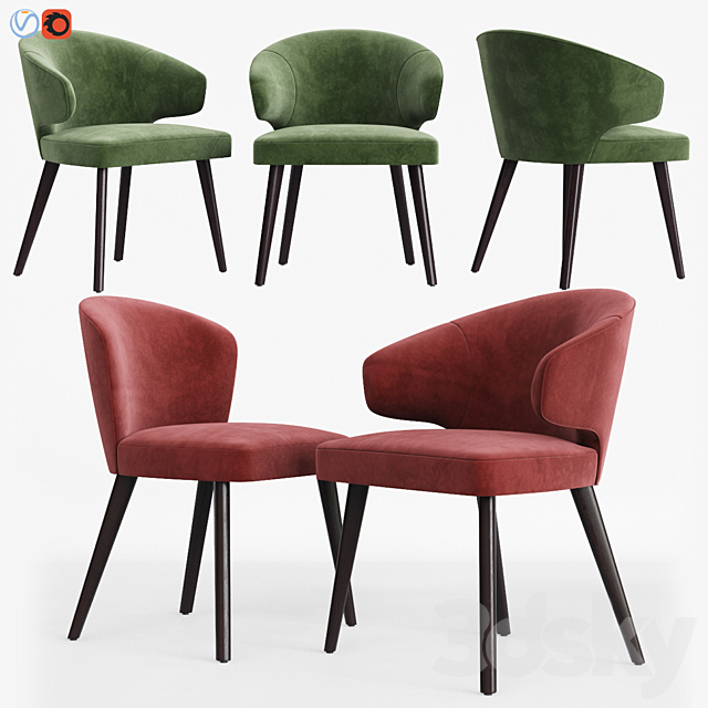 Minotti Aston Dining Chair Set 3ds Max - thumbnail 1