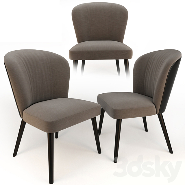 Minotti Aston Lounge Chair 3DSMax File - thumbnail 1