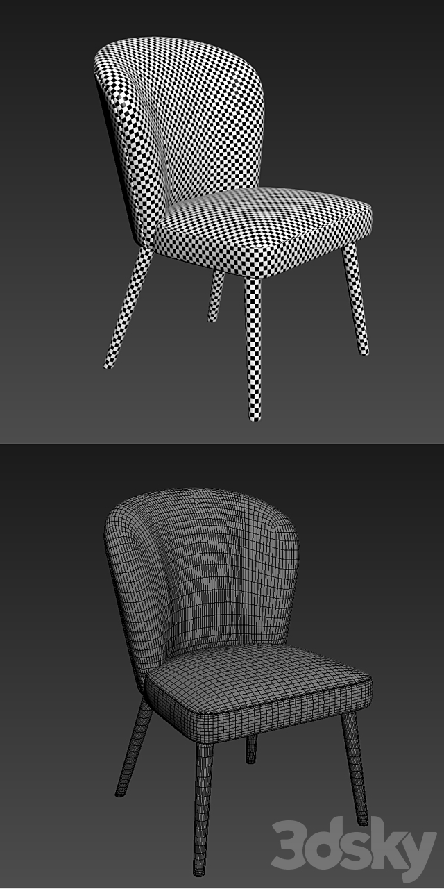 Minotti Aston Lounge Chair 3DSMax File - thumbnail 3