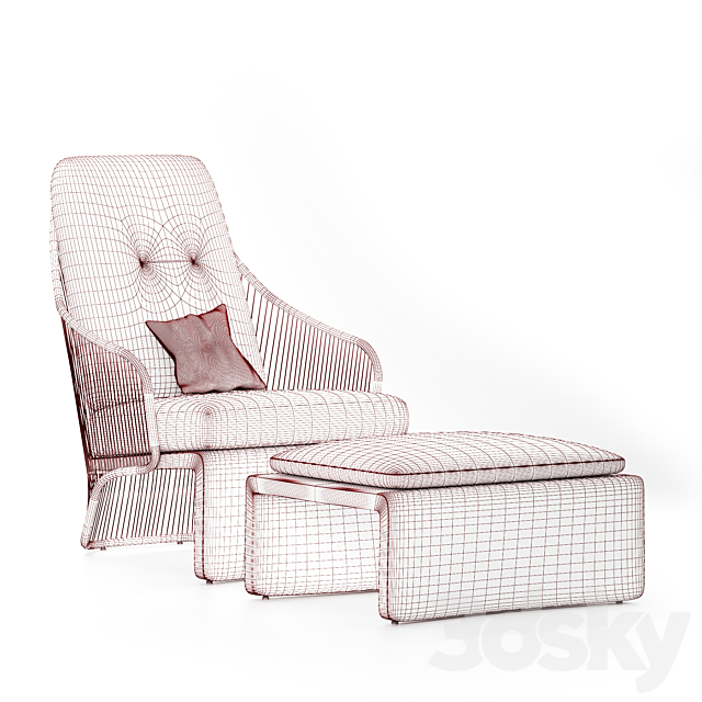 Minotti colette chair 3DSMax File - thumbnail 3