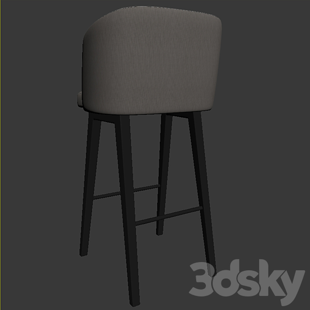 Minotti Creed Bar Stool 3DSMax File - thumbnail 2