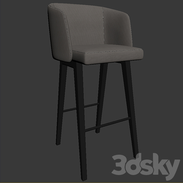 Minotti Creed Bar Stool 3DSMax File - thumbnail 3