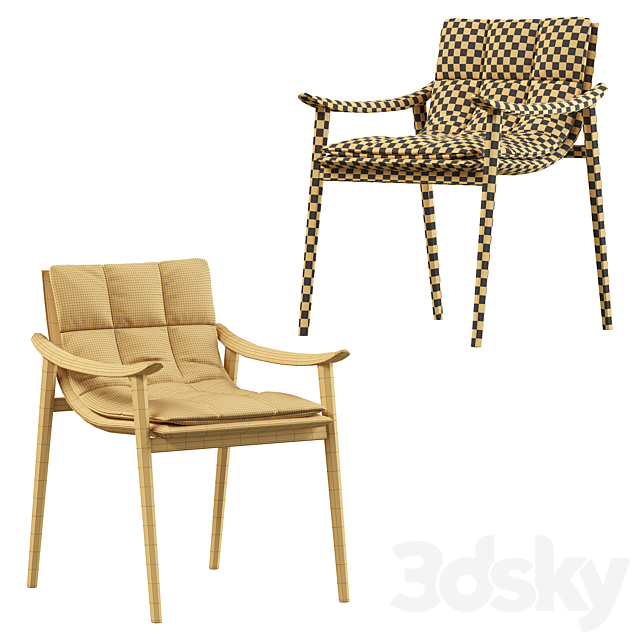 Minotti fynn chair 3DSMax File - thumbnail 4