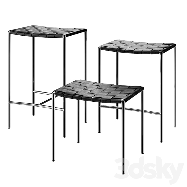 Minotti Klasen Stool 3DSMax File - thumbnail 1