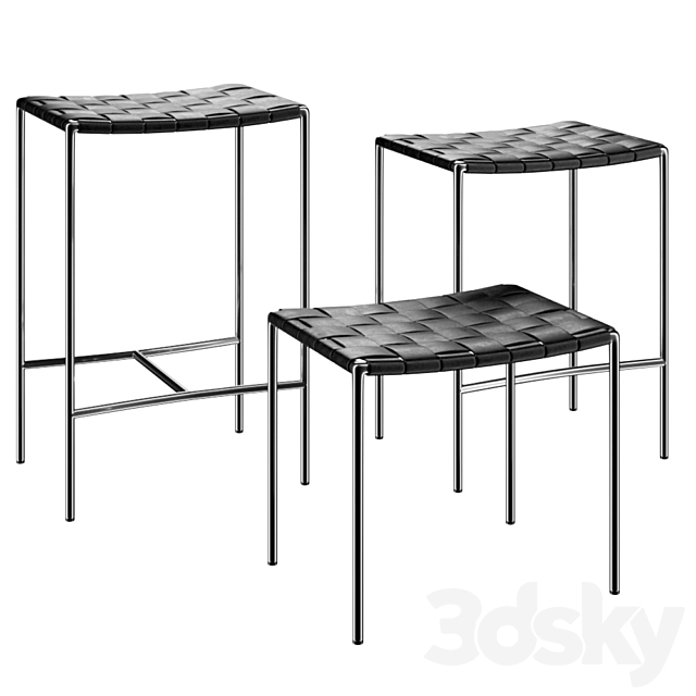 Minotti Klasen Stool 3DSMax File - thumbnail 3