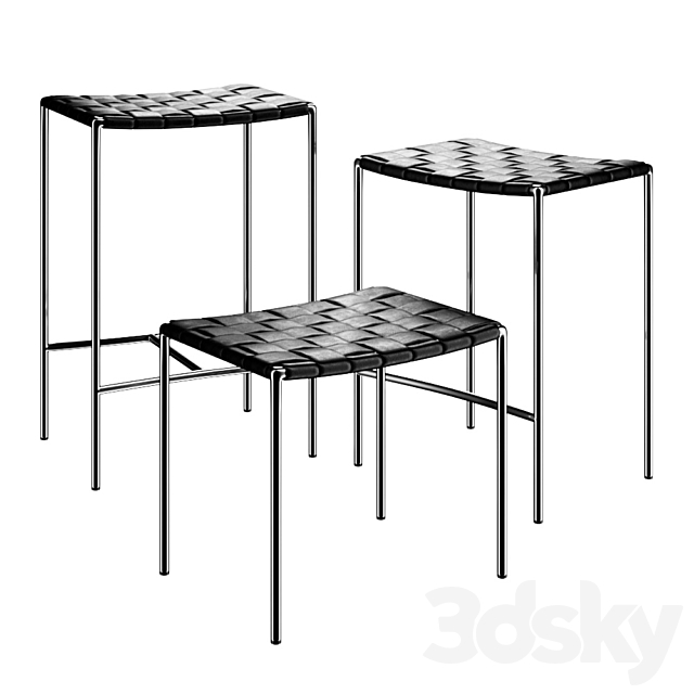 Minotti Klasen Stool 3DSMax File - thumbnail 5