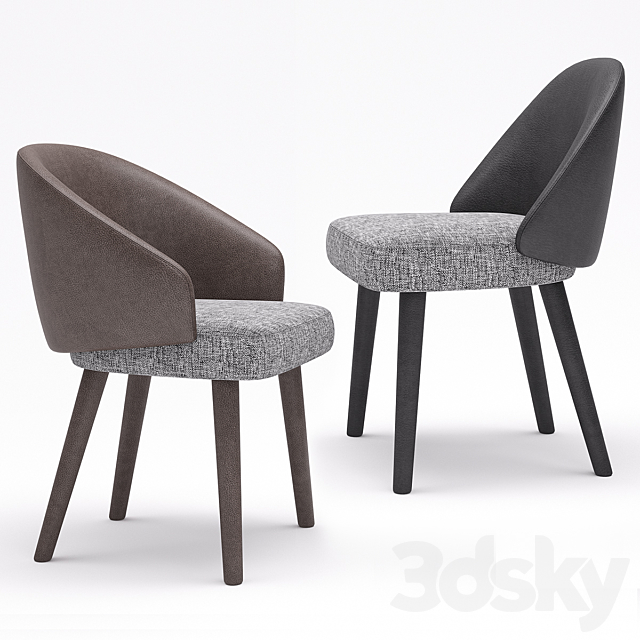 Minotti Lawson Dining Chair 3ds Max - thumbnail 1