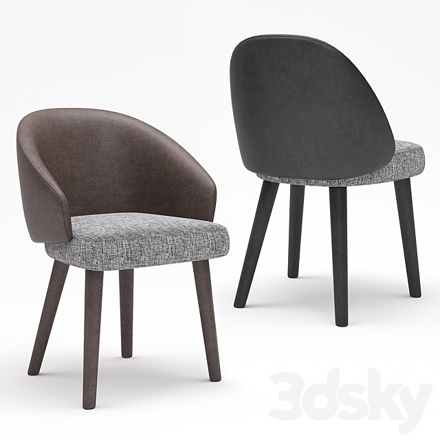 Minotti Lawson Dining Chair 3ds Max - thumbnail 2