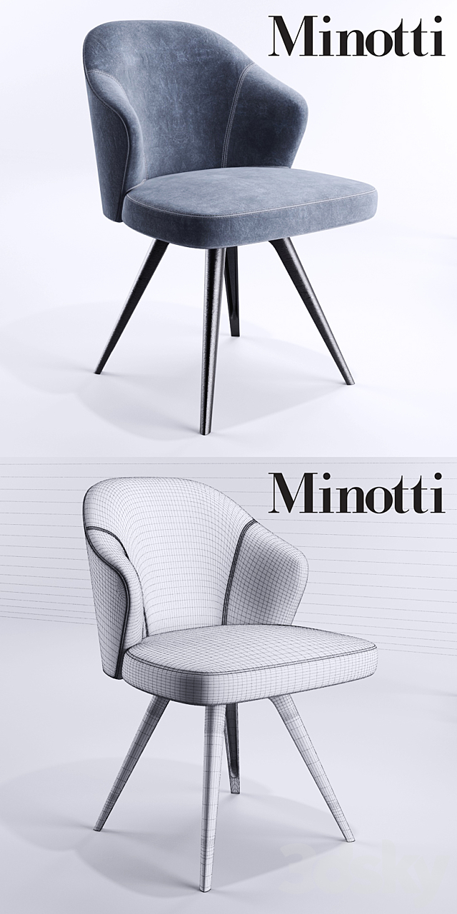 Minotti Leslie Girevole Base 3DSMax File - thumbnail 3