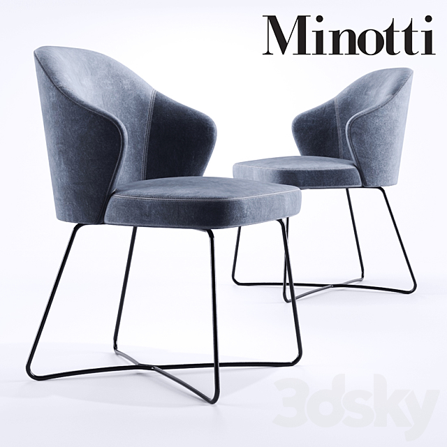 Minotti Leslie Steel Base 3DSMax File - thumbnail 1