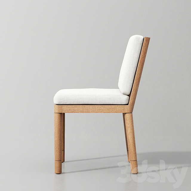 Miramar Teak Side Chair 3DS Max Model - thumbnail 3