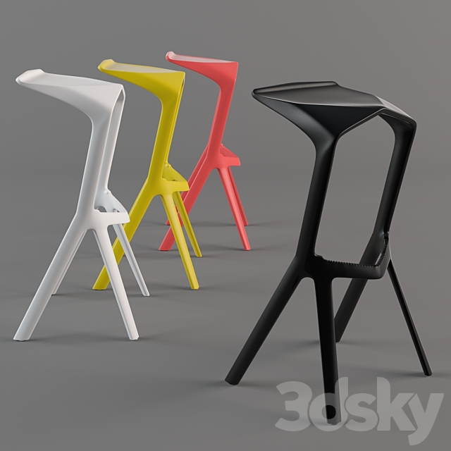 Miura stool 3ds Max - thumbnail 1