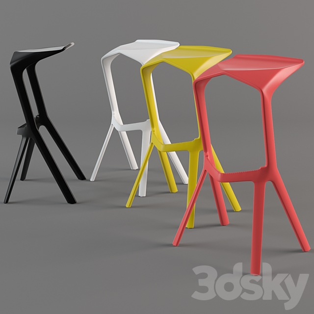 Miura stool 3ds Max - thumbnail 2