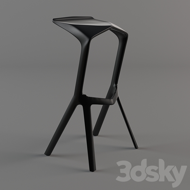 Miura stool 3ds Max - thumbnail 3