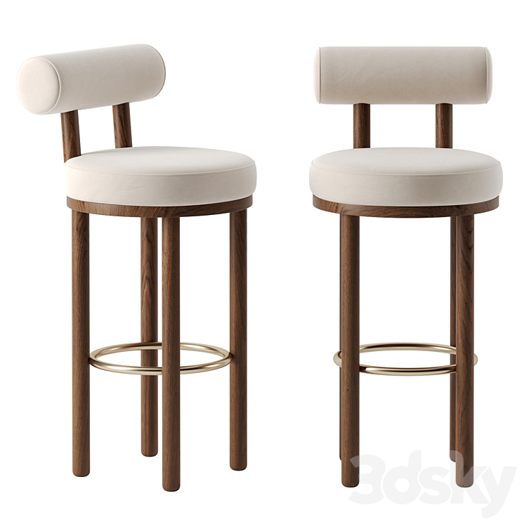 Moca bar chair by collector 3DS Max Model - thumbnail 1