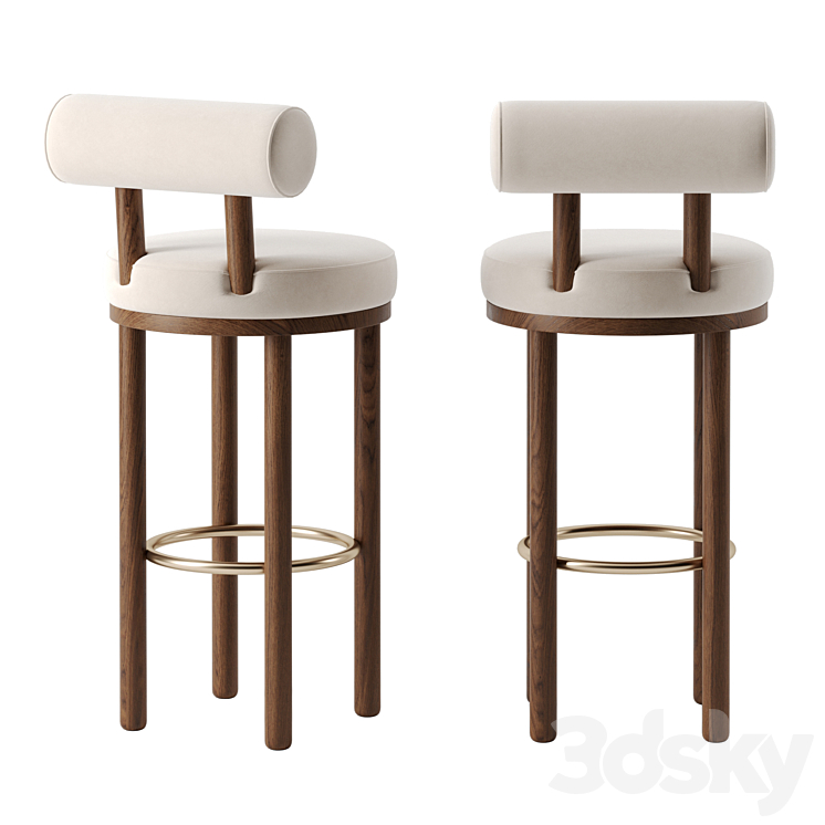 Moca bar chair by collector 3DS Max Model - thumbnail 2