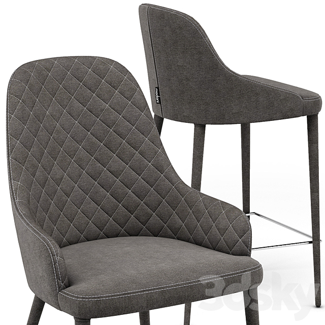 Modani Alpine Gray Chair 3DSMax File - thumbnail 2