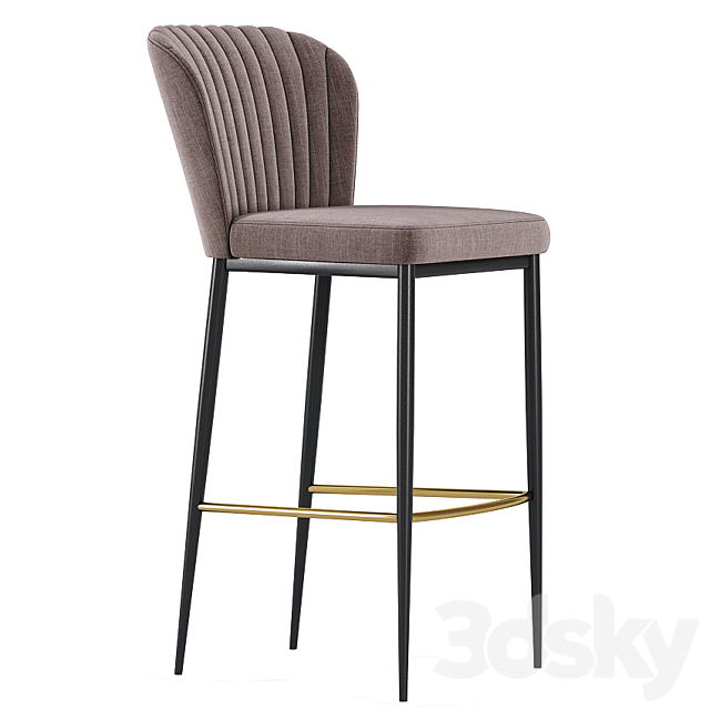 Modern Bar Side Stool Chair 3DSMax File - thumbnail 2