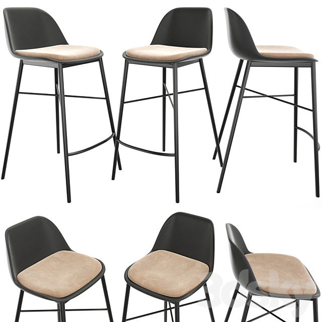 Modern bar stool 3DSMax File - thumbnail 1