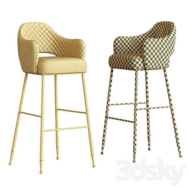 Modern barstool 3DSMax File - thumbnail 5