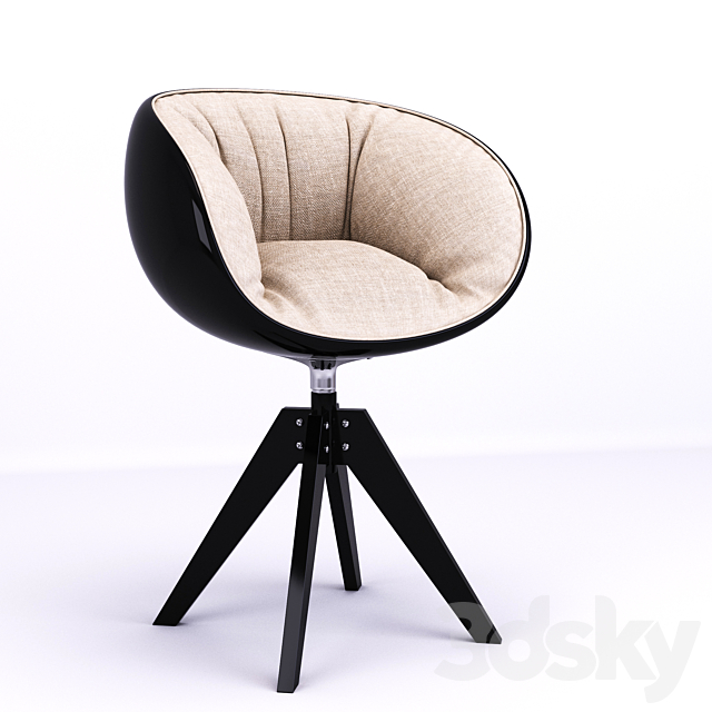 Modern Chair WH 3DS Max Model - thumbnail 2