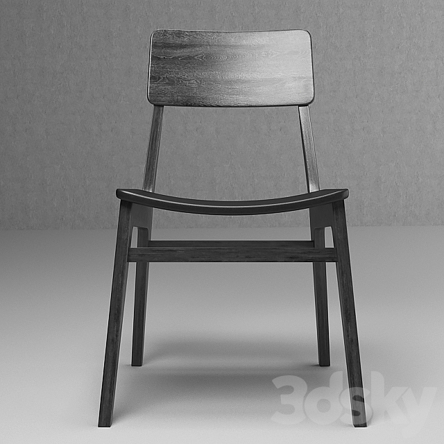 Modern wooden chair 2623 by Ferri Mobili Italy. 3DSMax File - thumbnail 2