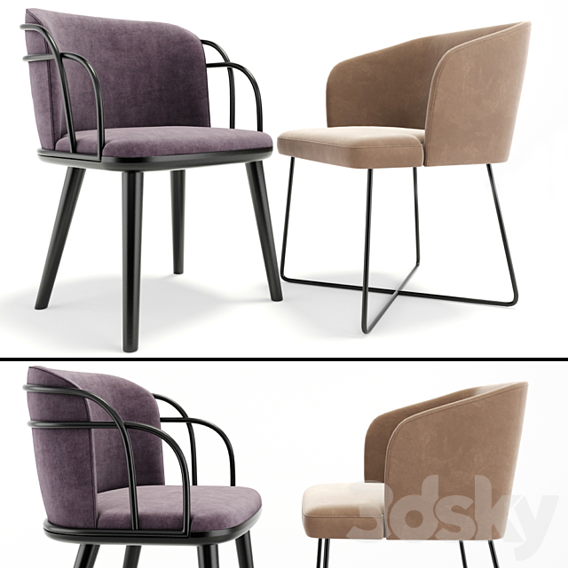 Modrest Stelle And Arven Chair Mid century 3ds Max - thumbnail 1