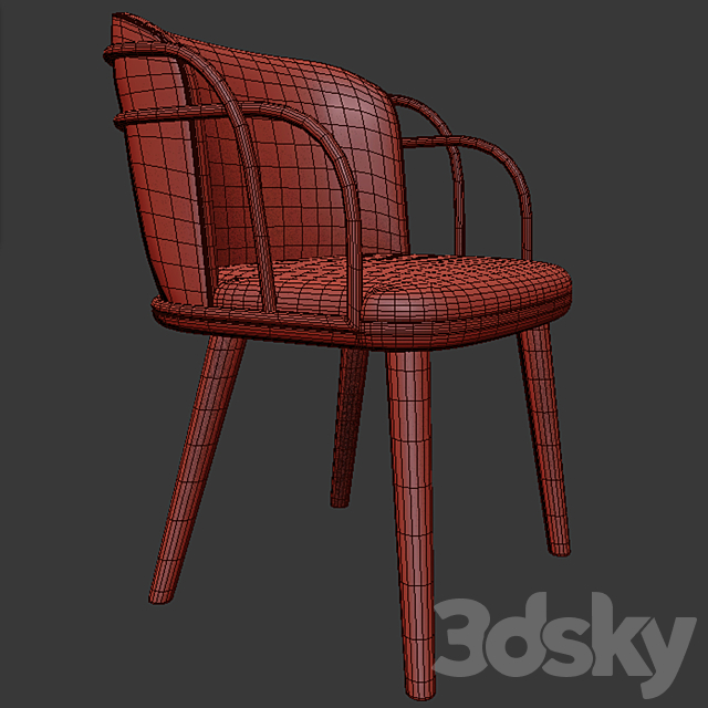 Modrest Stelle And Arven Chair Mid century 3ds Max - thumbnail 2